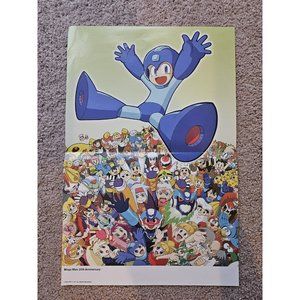 Mega Man 20th Anniversary 15.5''x11.5'' Nintendo Power Double Sided Poster